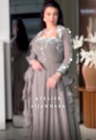 استايل فــسـتان القماش/ شيفون مطرز