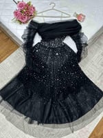 فستان سهره روووعه لونين اسود وموف