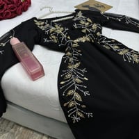 قماش جورجيت شيفون تطريز شك يدوي