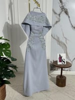 فستان ورده سهره️‍ الخامه : باربي + تطريز راقي المق...