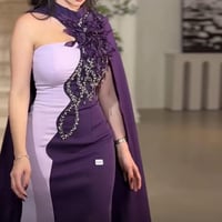 فستان سهره فخم راقي جدا مكس وردي وموف