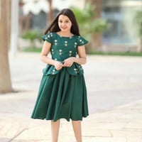 فستان اطفال اليوم الوطني تفصيل - متوفر لجميع الأعم...