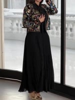 فستان سهره جكيت شك قماش جورجيت شيفون