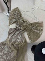 قماش تل كووري الاصلي مطرزة بخرز نوفر فساتين نسائية...