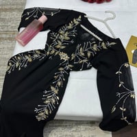 قماش جورجيت شيفون تطريز شك يدوي