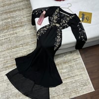 قماش جورجيت شيفون تطريز شك يدوي