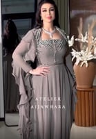 استايل فــسـتان القماش/ شيفون مطرز