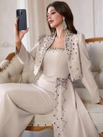 فستان سهره فخم فستان سهره باربي جاكت تطريز يدوي ال...