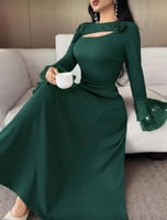 فستان سهره الون بترولي المقاسات برقم 1/2/3/4/5 الم...