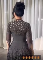 فستان سهره فخم شيفون مبطن