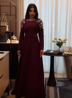 فستان كادي لون وآحد تطريز شك يدوي الخـامة // باربي...