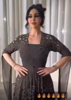 فستان سهره فخم شيفون مبطن