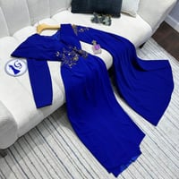 فساتين سهره خامه كريب استرتش+تطريز يدوي