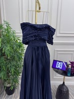 فستان سارة سهره ميكادو مطرز المقاسات بالرقم 1-2-3-...