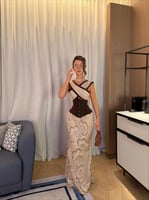 فستان سهره من واحد لين خمسه من اسمول لين ٢ اكس خرز...