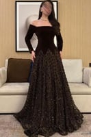 فستان فخم المقاسات بالأرقام | 6-8-10-12-14 بالحروف...