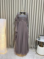 استايل فــسـتان القماش/ شيفون مطرز