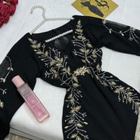 قماش جورجيت شيفون تطريز شك يدوي