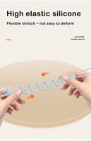 حامل مصاصة مرن وردي