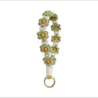 ميدالية كروشيه ورد - أخضر