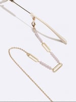 سلسلة نظارات مزخرفة بشكل اسطواني ذهبي 11844