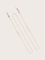 سلسلة نظارات ذهبي مزينة باللؤلؤ 11808