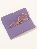 حافظة نظارات جلد بلون موف 11839