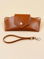 حافظة نظارات جلد لون جملي 11846