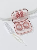 حافظة عدسات لاصقة شفاف وردي 11855