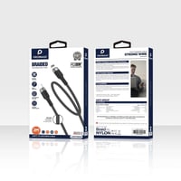 كيبل شحن - قماش - تايب سي ايفون مترين من ماركة PRO...