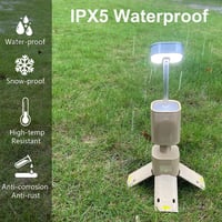 إضاءة فانوس التخييم 14000 مللي أمبير ضوء تلسكوبي ق...