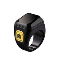 خاتم التسبيح الذكي - اسود وذهبي