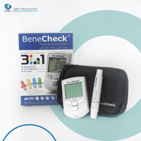جهاز BeneCheck مع شرائط جلوكوز وشرائط كوليسترول وش...