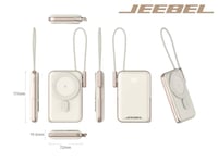 باور بانك لاسلكي سريع مع حامل وكابل مدمج 10 الف مل...