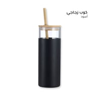 كوب زجاجي أسود - 500ML