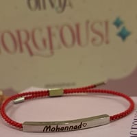 Olivia Bracelet - Red in Silver