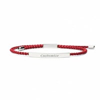 Olivia Bracelet - Red in Silver