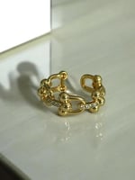 خام بتصميم مستوحى من تيفاني مفتوح مطلي ذهب( قابل ل...