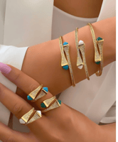 سوار مع خاتم مميزة بتصميم مستوحى من ماركة مارلي مط...