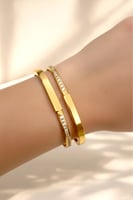 سوار بتصميم مستوحى من تيفاني مطلي ذهب . MB-368