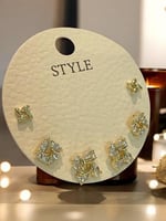 بيرسينج بتصميم هندسي مميز مطلي ذهب . ME-083