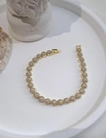 سوار من الدوائر المرصعة بالألماس مطلي ذهب MB-159