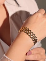 سوار حصيرة كالذهب مطلي ذهب عيار ١٨ . MB-357