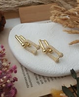 حلق بتصميم مستوحى من تيفاني مطلي ذهب عيار ١٤ . MS-...