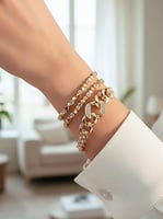 تنسيقة أساور مطلية ذهب – فخامة في كل تفصيلة . MB-3...