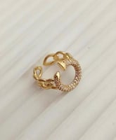 خاتم مفتوح بشكل مسمار دائري لون غولدن روز. MR-046