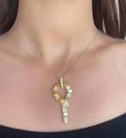 طقم سلسال مع أقراط بتصميم مستوحى من بولغاري مطلي ذ...