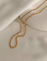 سلسال طويل دوائر مطلي ذهب. MN-055