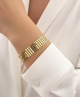 أسوارة مطلية ذهب عيار ١٨ بتصميم عصري أنيق (١٦سم )....