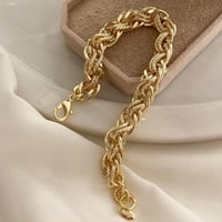 جنزير متشابك مطلي ذهب MB-106